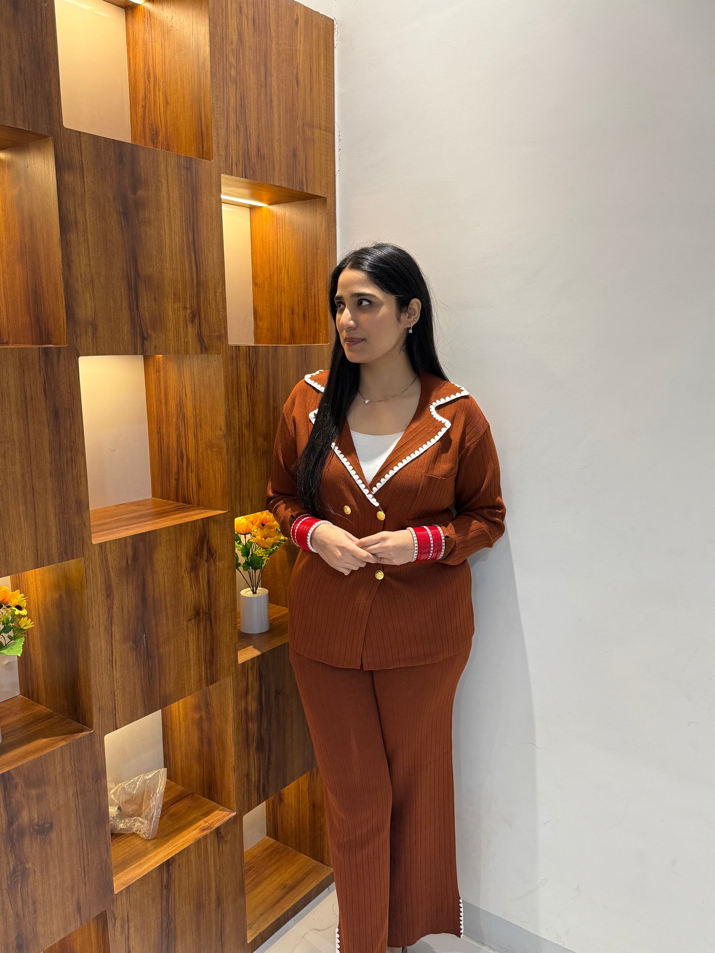 2 Piece Korean Knitted Coord Set