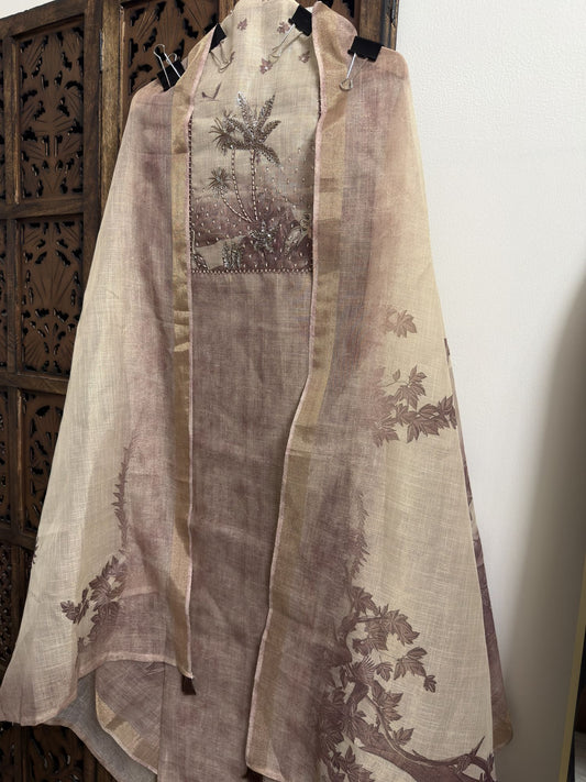 Premium Natural Unstitched Suit