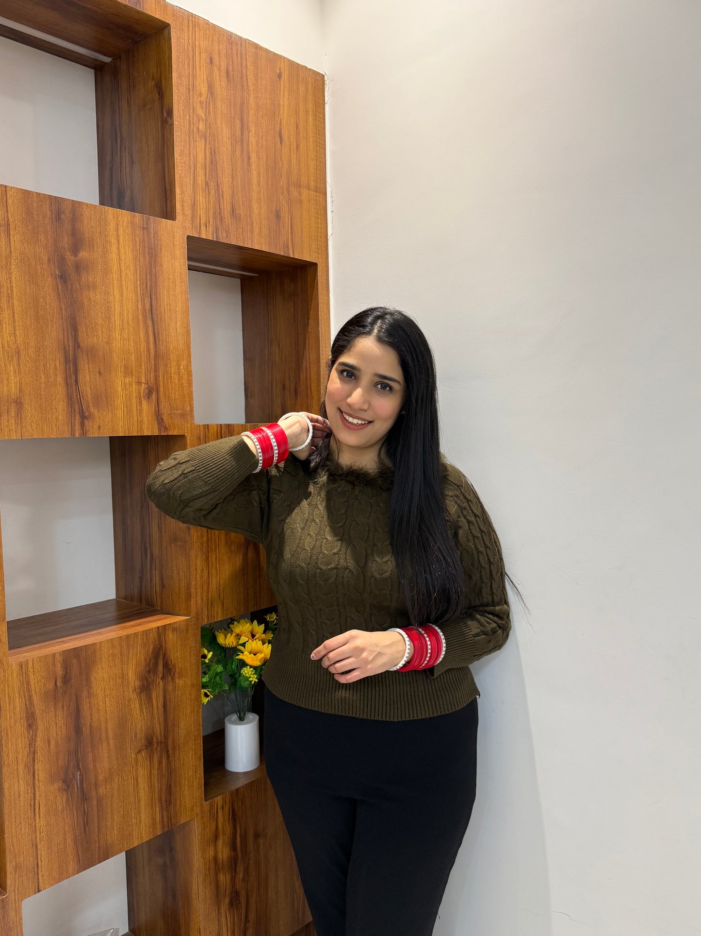 Knitted Fur Cardigan