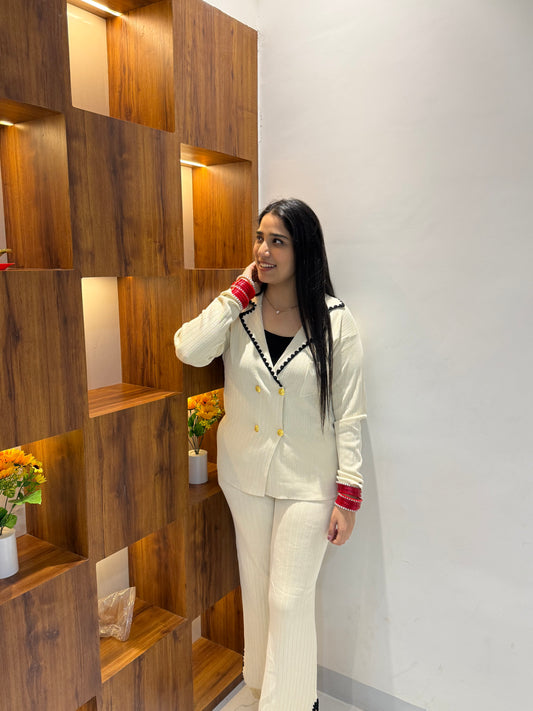 2 Piece Korean Knitted Coord Set