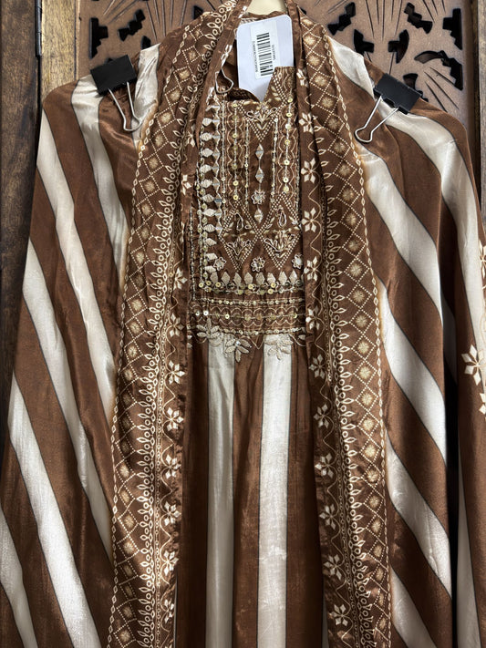 Zehra Crepe Unstitched suit