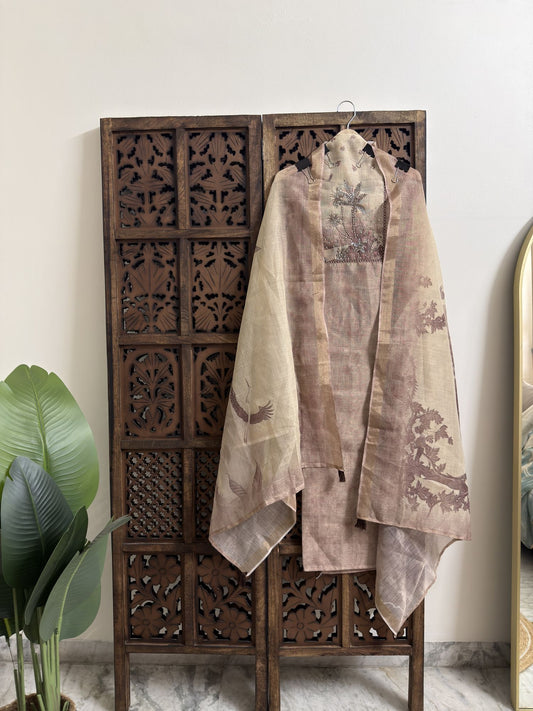 Premium Natural Unstitched Suit