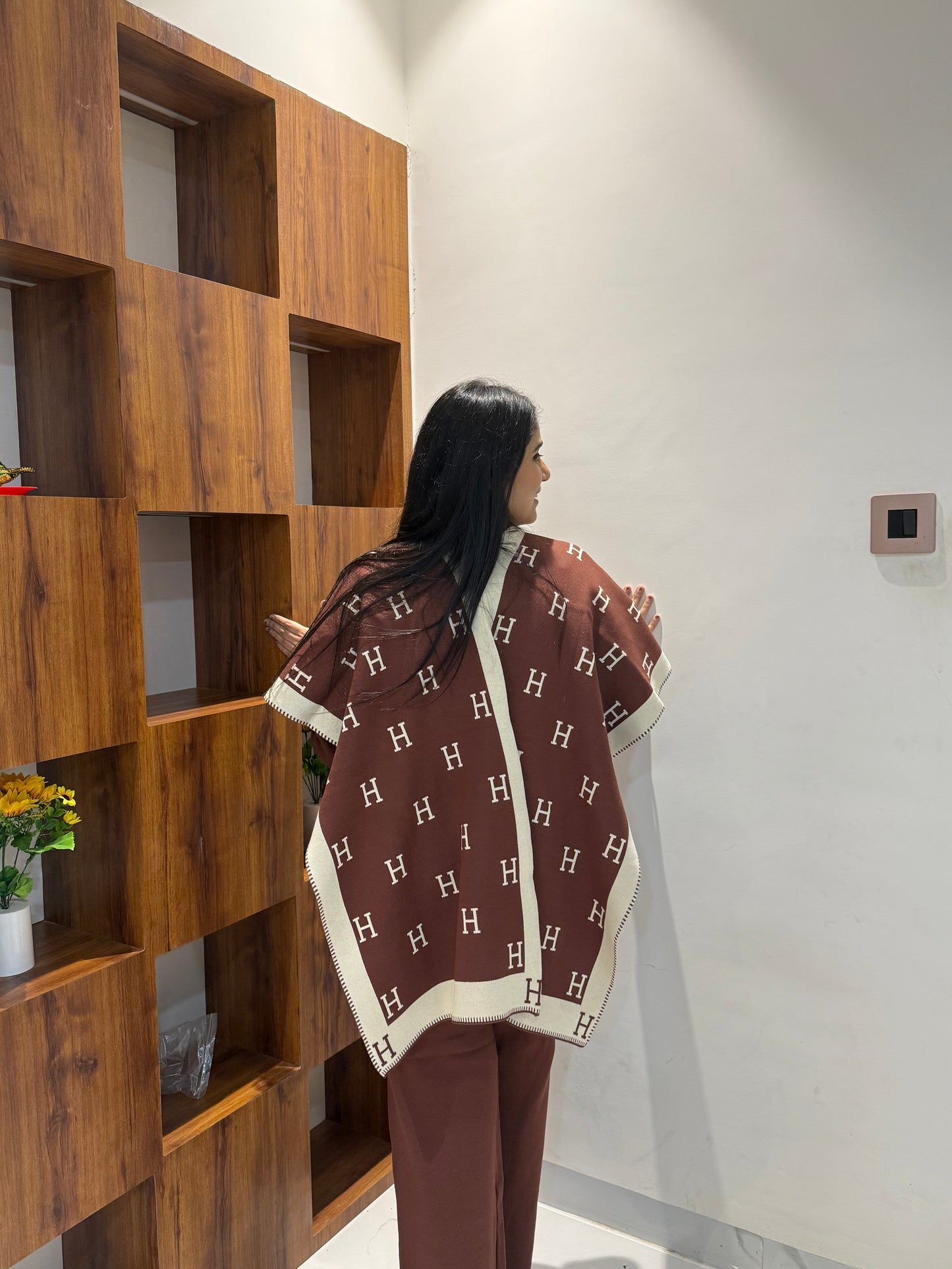 3-Piece Cape Winter Knitted Coord Set