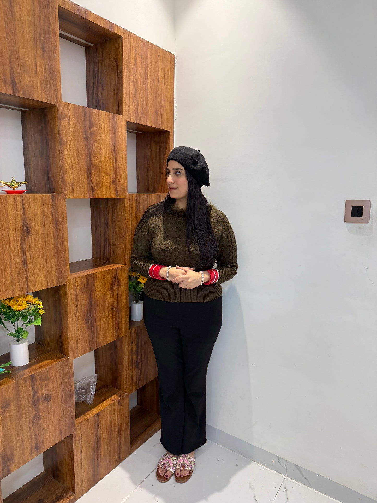 Knitted Fur Cardigan